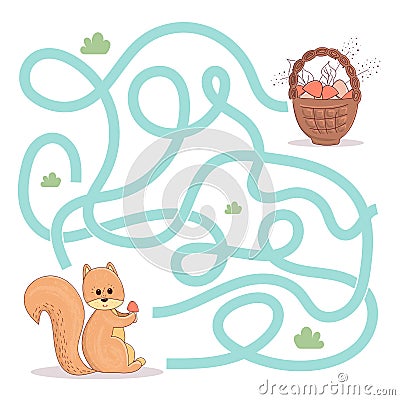 Cartoon maze game Vector Illustration